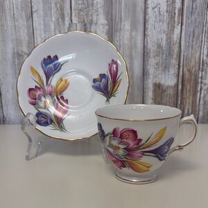 RARE Royal Vale Floral Teacup and Saucer Set